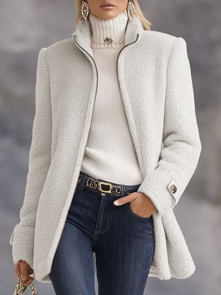 Veste Vintage en Polaire Rose avec Capuche - Style Décontracté