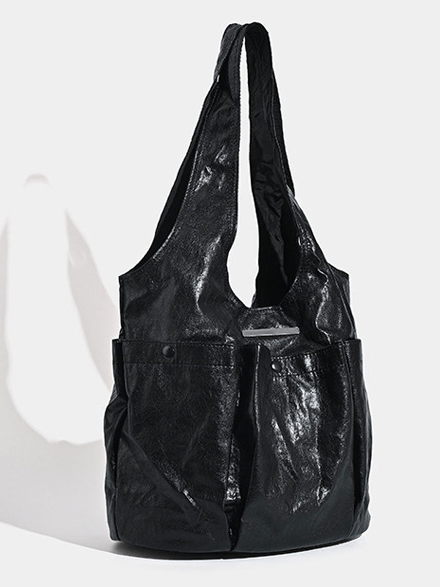 Sac Vintage Éco-Cuir à Poches Multiples pour un Style Unique