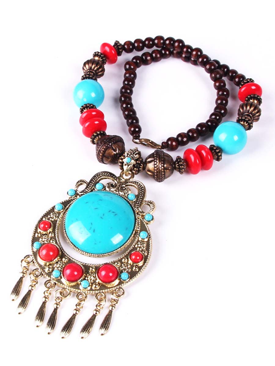 Collier Bohémien en Perles de Riz Tressées