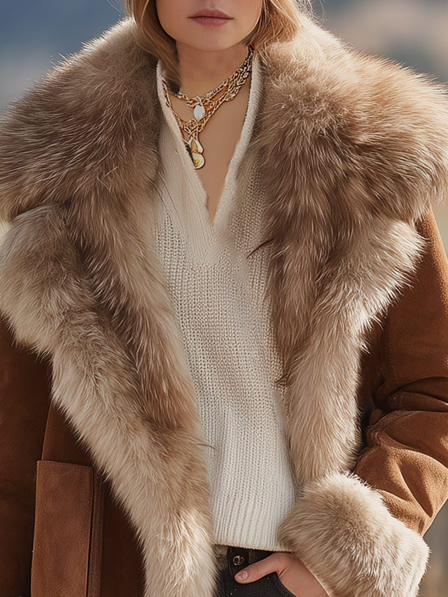 Veste en Peluche Vintage Éco-Responsable de Luxe