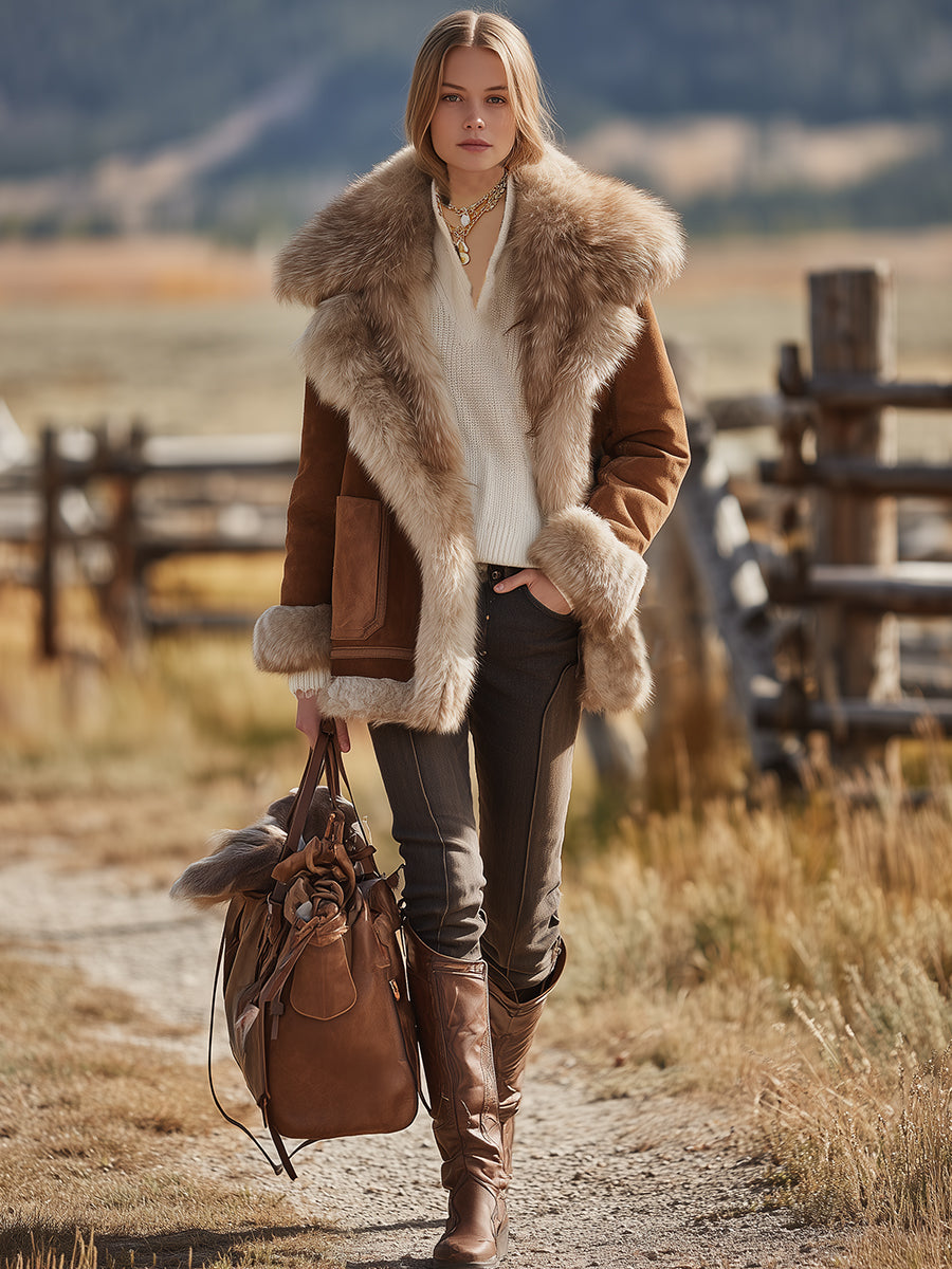 Veste en Peluche Vintage Éco-Responsable de Luxe