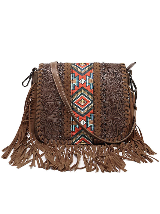 Sac Bohème en PU avec Franges Ethniques