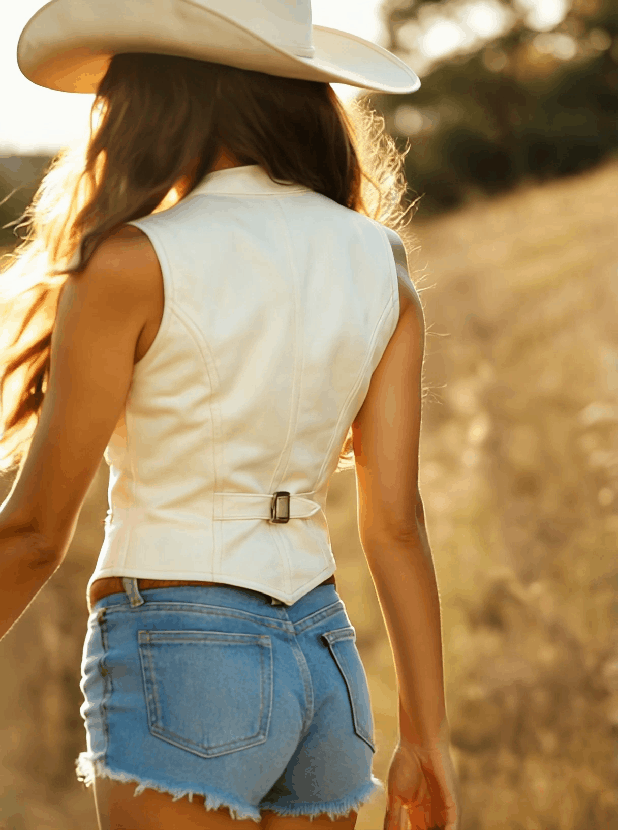 Veste en Suède Blanche Premium avec Boutons Dorés - Expédition Rapide sous 24 Heures