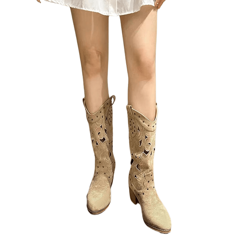 Beige Cowboy Boots: Step into Western Style
