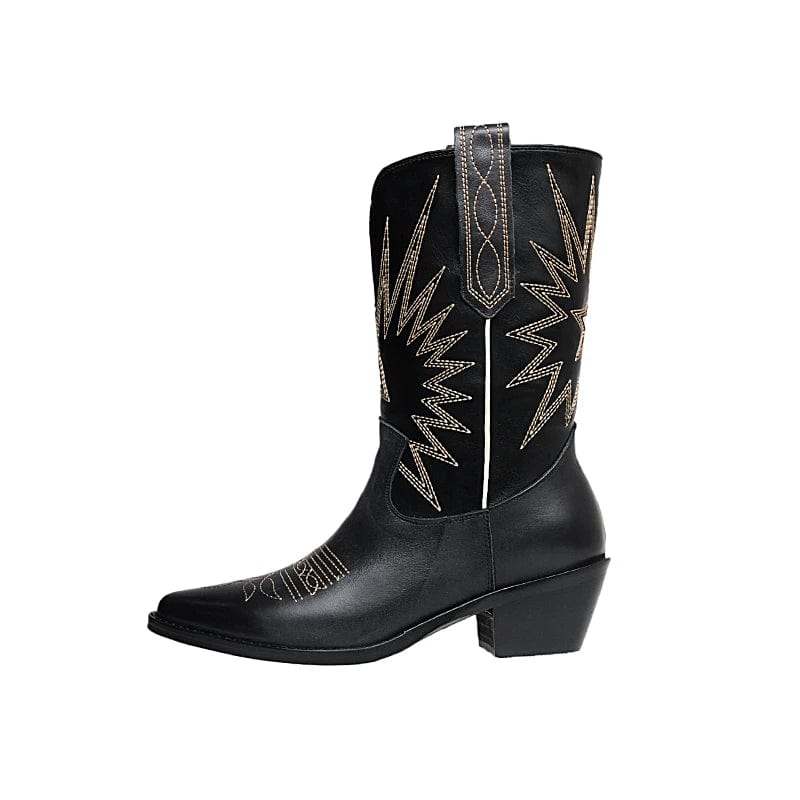 Élégantes Bottes Cowboy Noires pour Femme