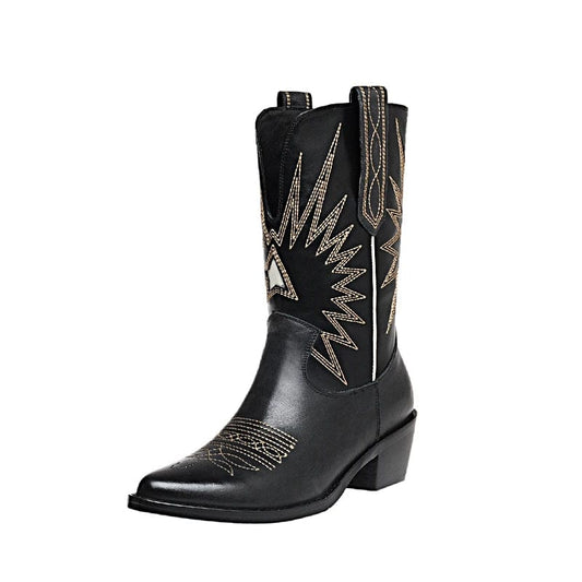 Élégantes Bottes Cowboy Noires pour Femme