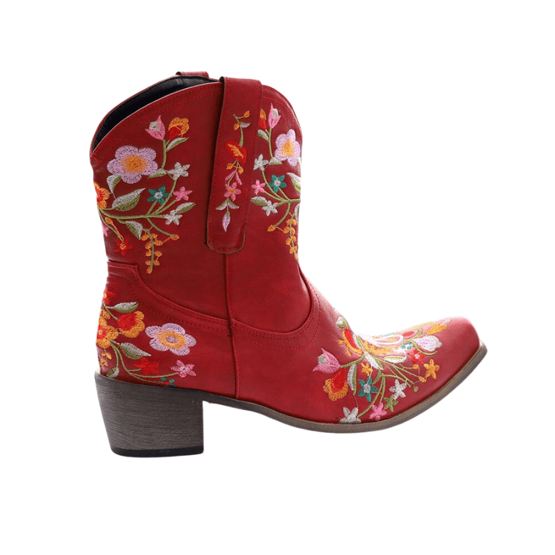 Rouge Éclat : Bottes Cowboy Chic