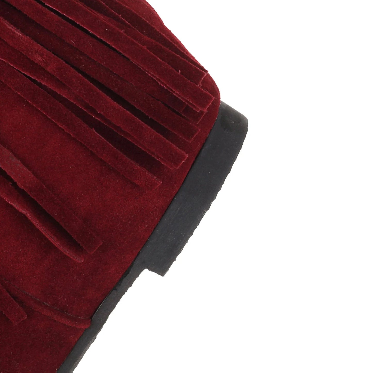 Chic Bordeaux Western Boots