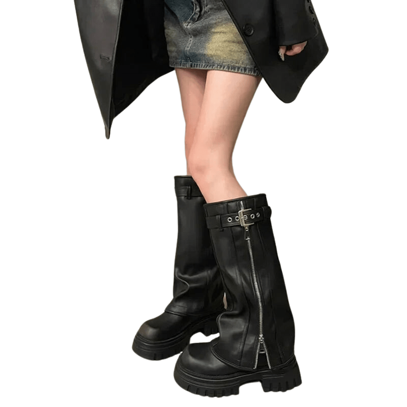 Rond-Toe Western Boots