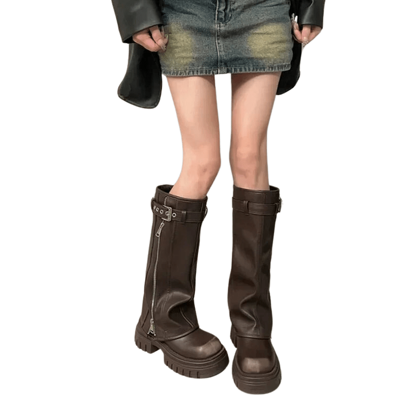 Rond-Toe Western Boots