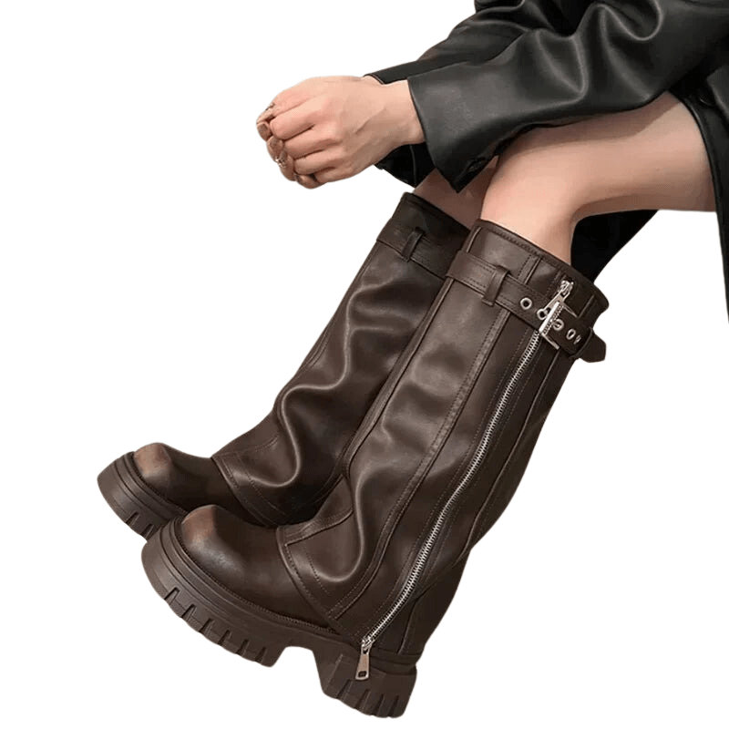 Rond-Toe Western Boots