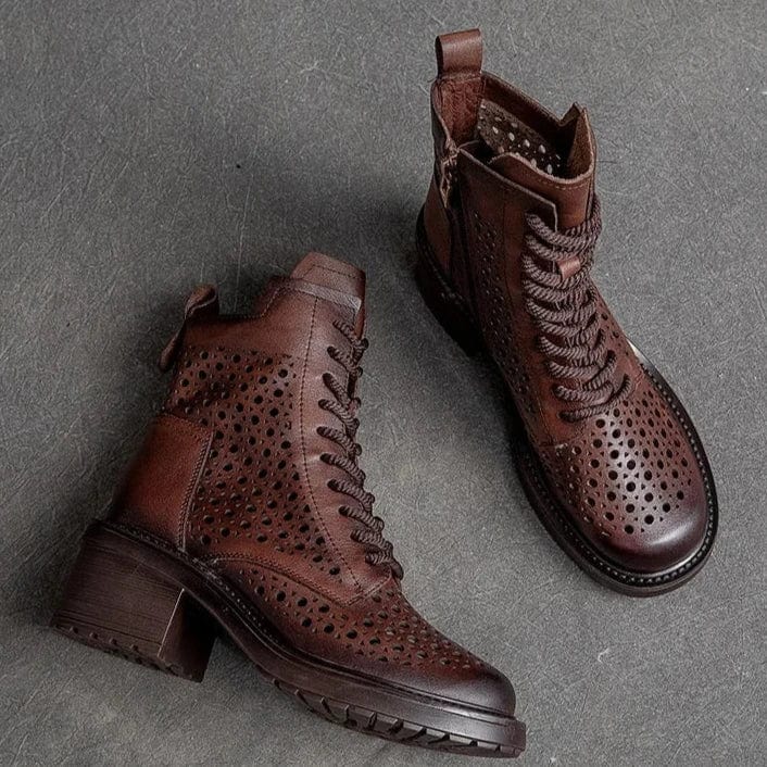 Western-Style Ankle Boots with Heels