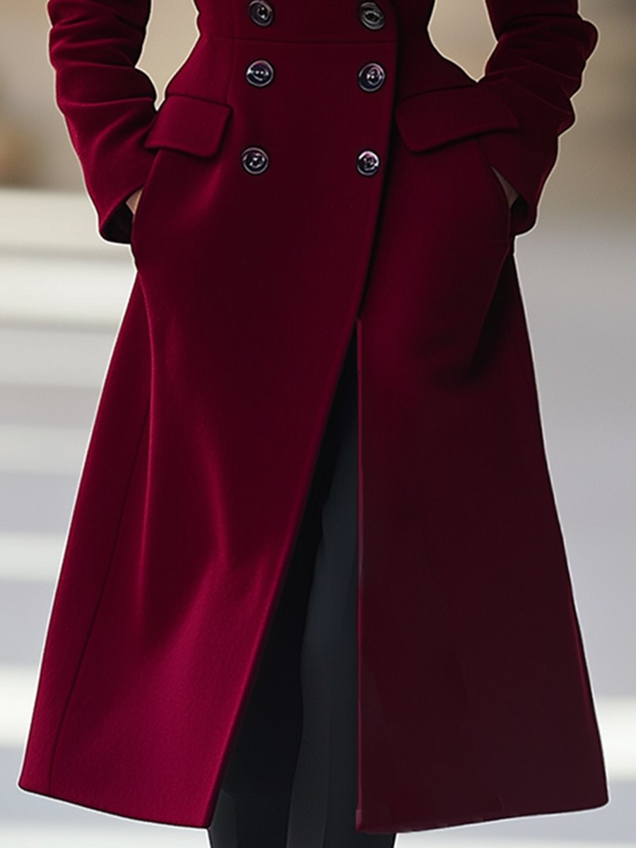 【Livraison en 24 heures】Manteau en laine haut de gamme à double boutonnage