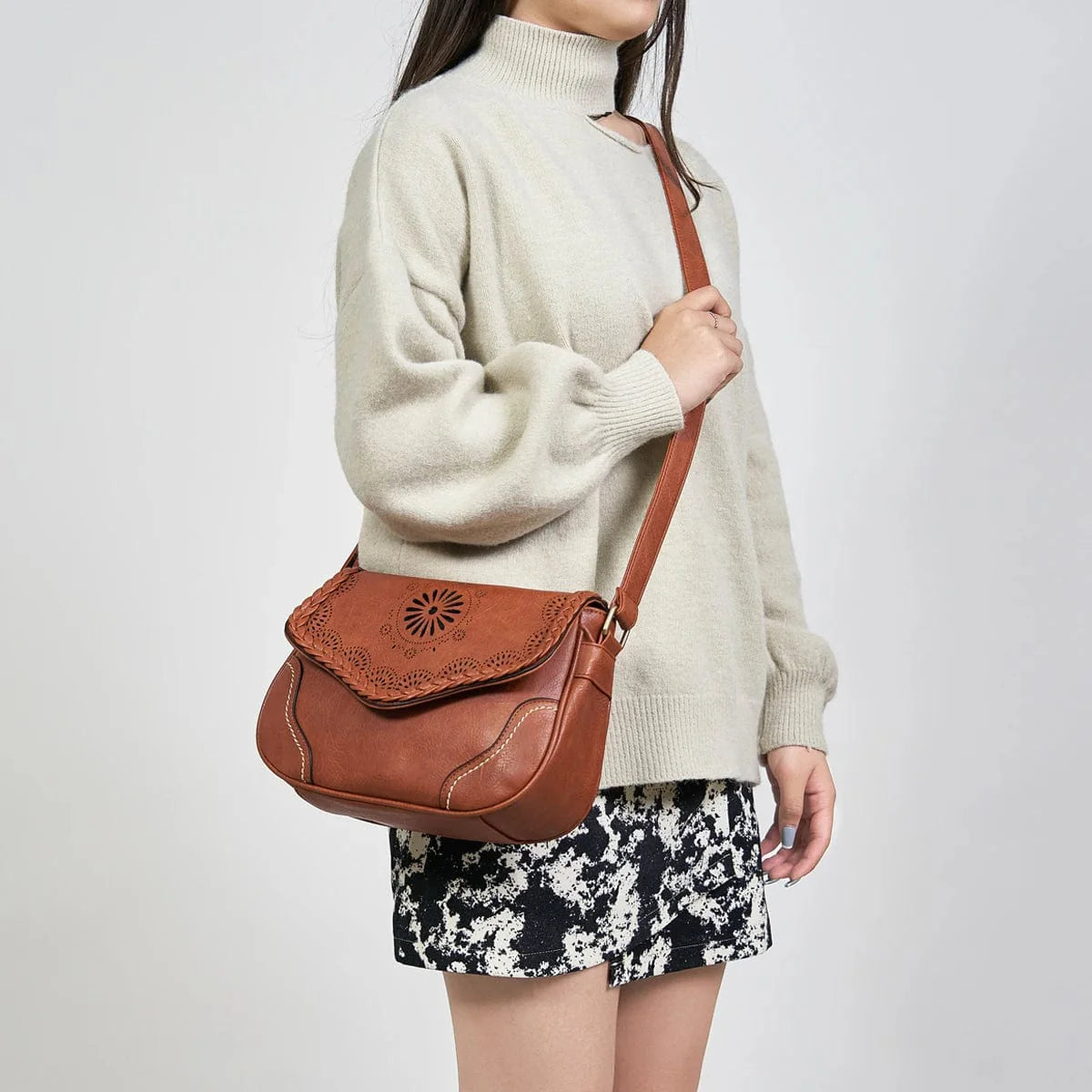 Indigenous-Inspired Messenger Bag