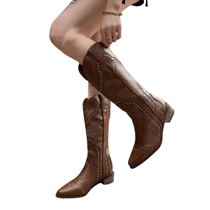 Chic Brown Cowboy Boots for Her