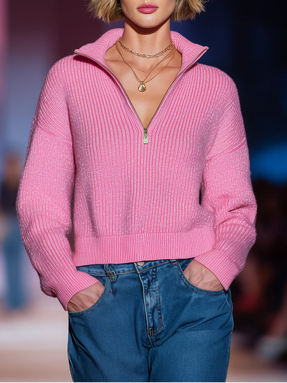Rose Col Montant Sweater