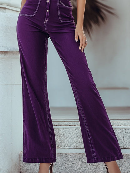 【Expédition en 24h】Salopette sans manches en denim violet vintage - Un style mystérieux