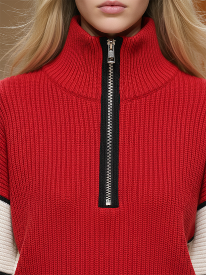 Ensemble Sportif Rétro : Haut et Pantalon Tricot Contrastés