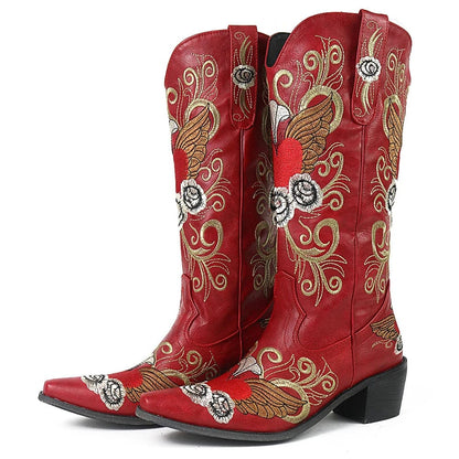 Chic Bottes Rouges pour Femme - Style Country