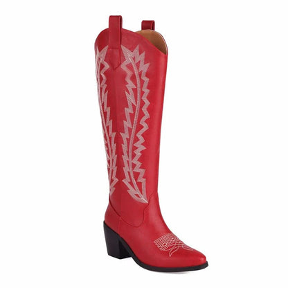 Rugged Red Country Boots for Women