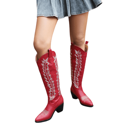 Rugged Red Country Boots for Women