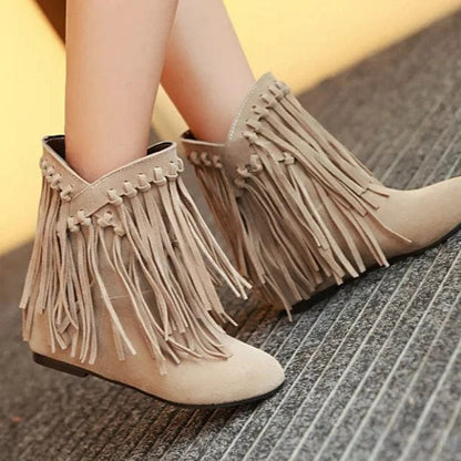 Beige Women's Cowboy Boots