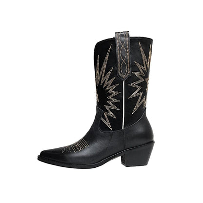 Élégantes Bottes Cowboy Noires pour Femme