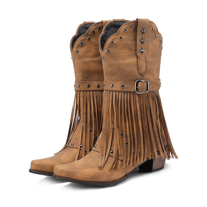 Western Boots with Square Toe