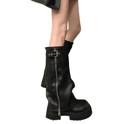 Rond-Toe Western Boots