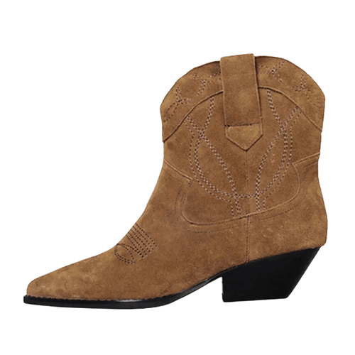 Femme Western en Daim : Bottes Élégantes et Confortables