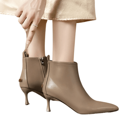 Beige Western Boots for Women