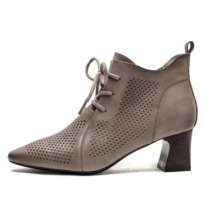 Chic Cowboy-Style Ankle Boots for Women