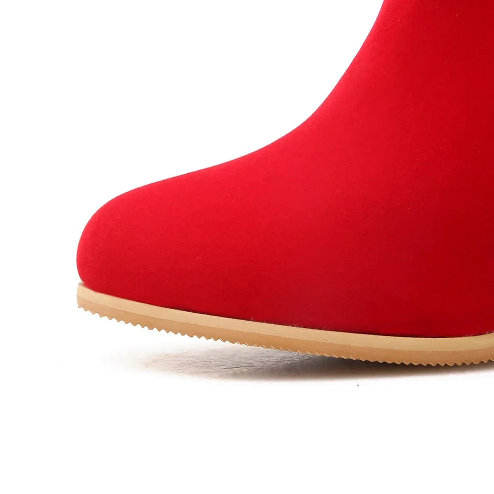 Red Women's Western Ankle Boots