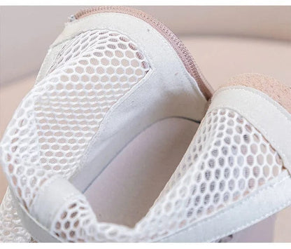 Beige Western-Style Ankle Boots