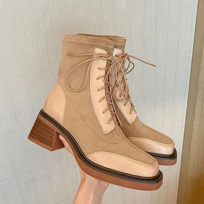 Chic Western Suede Ankle Boots