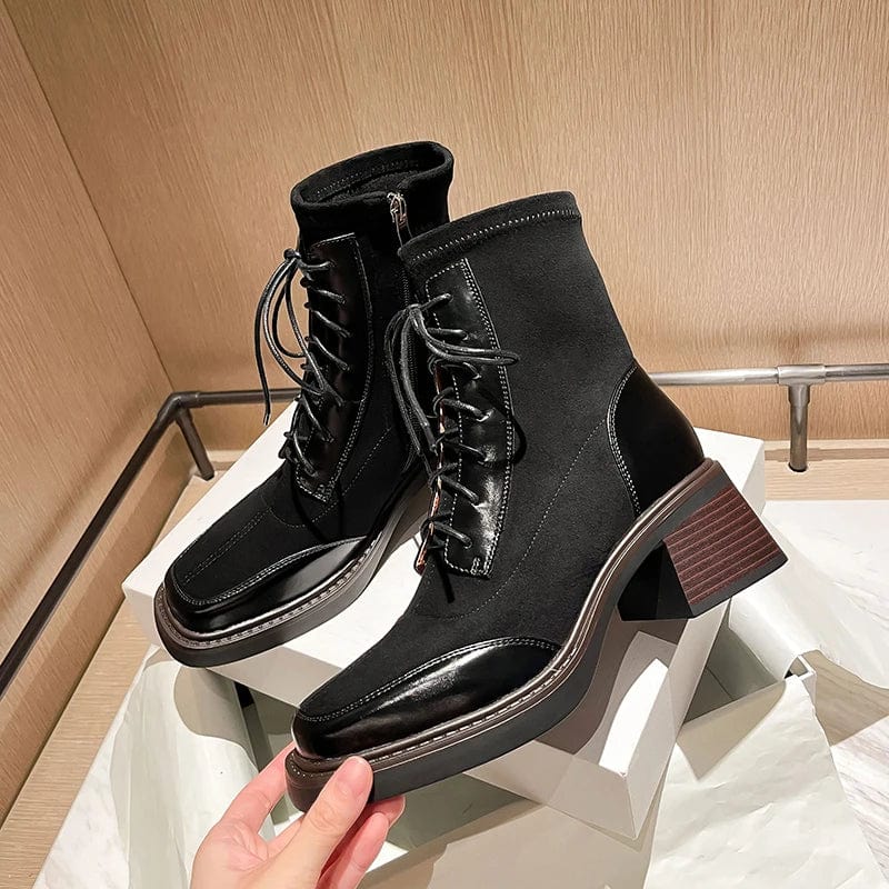 Chic Western Suede Ankle Boots