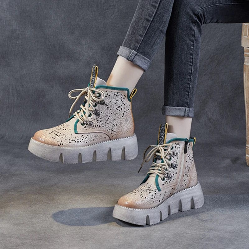 Chic Camel Western Ankle Boots for Women