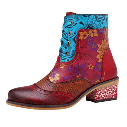 Women's Leather Western Ankle Boots