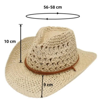 Femme Western Straw Hat