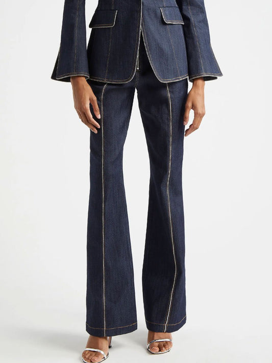 Jeans Évasés Vintage à Fermeture Éclair - Expédition Rapide en 24 Heures !