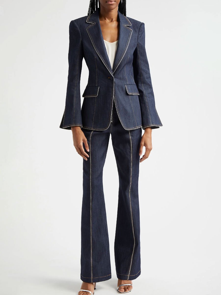 Jeans Évasés Vintage à Fermeture Éclair - Expédition Rapide en 24 Heures !