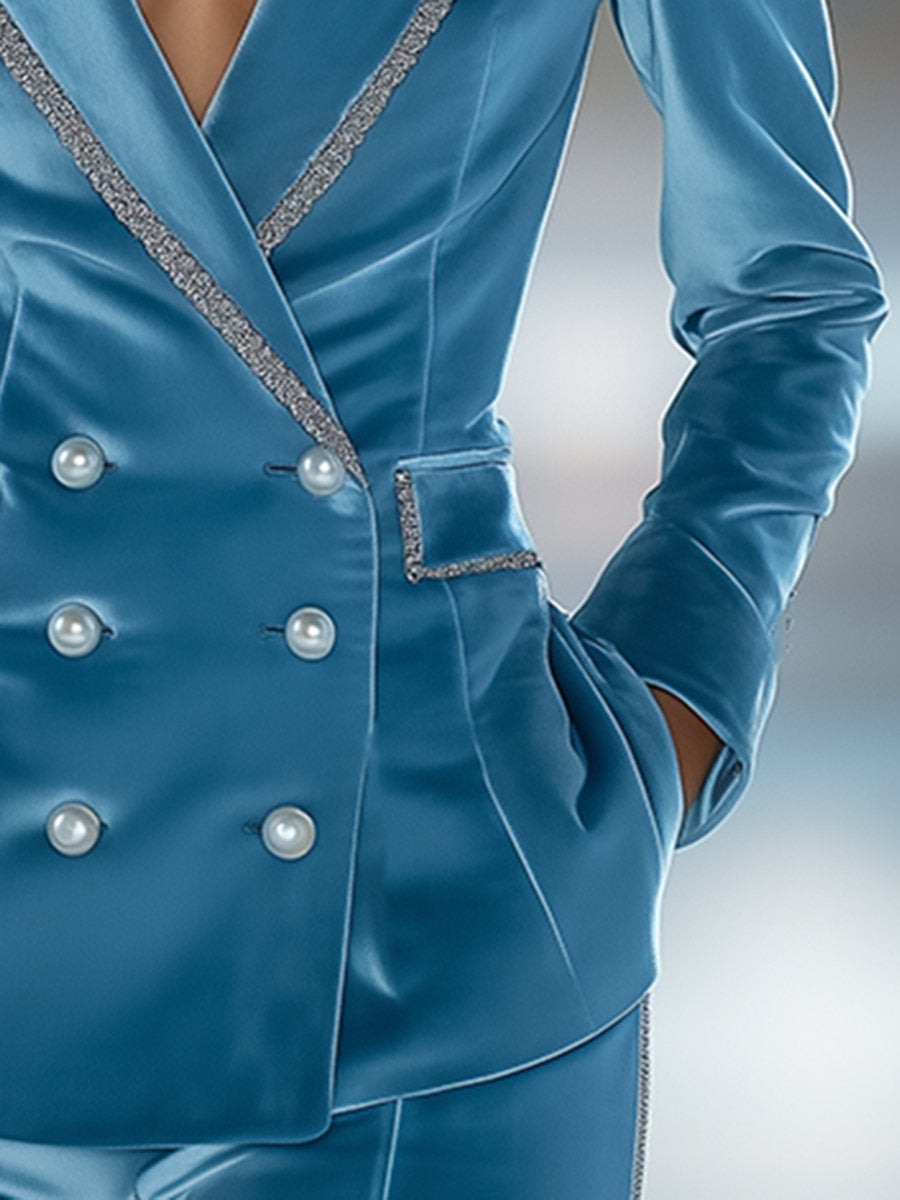 Veste en velours décontractée avec poches - Style ample et chic