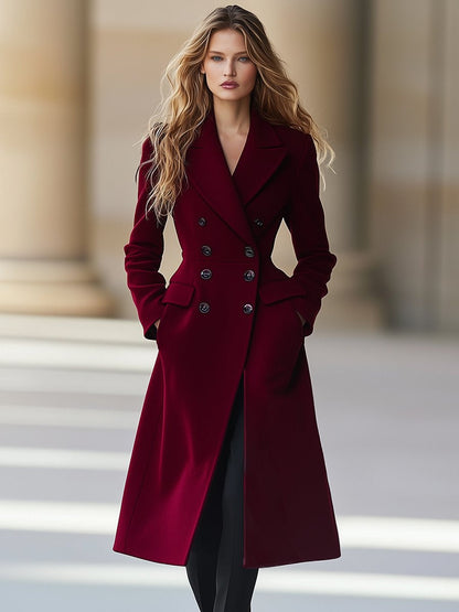 【Livraison en 24 heures】Manteau en laine haut de gamme à double boutonnage