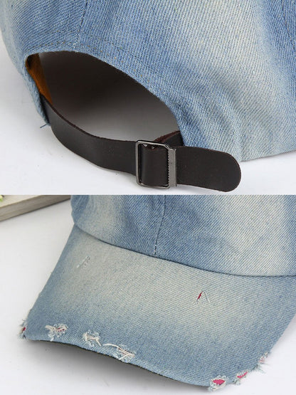 Casquette en Denim Stylée avec Protection Solaire - Idéale pour un Look Décontracté