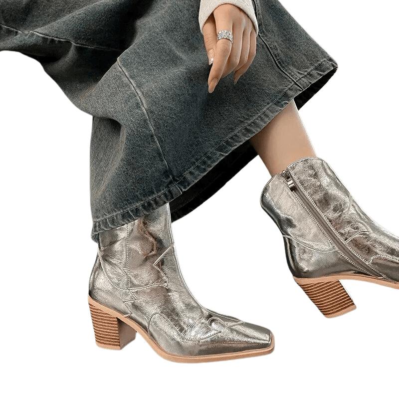Stylish Square-Toe Cowboy Boots